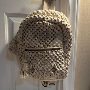Handcrafted Cream Backpack